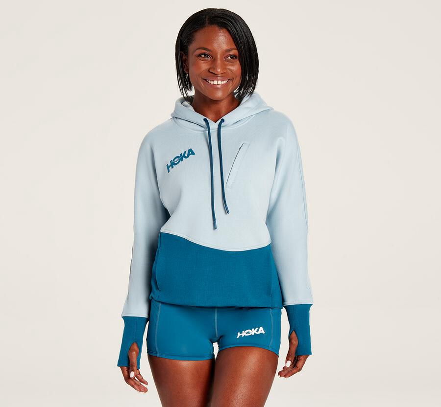 Hoka Womens Hoodie NZ - Hoka Performance Blue (ACP962538)